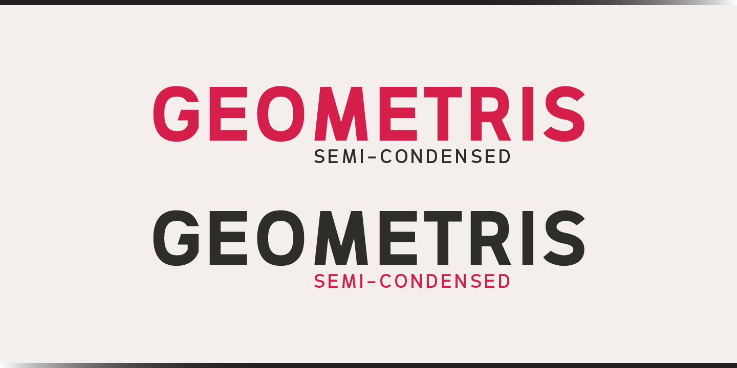 Czcionka Geometris Semi-Condensed